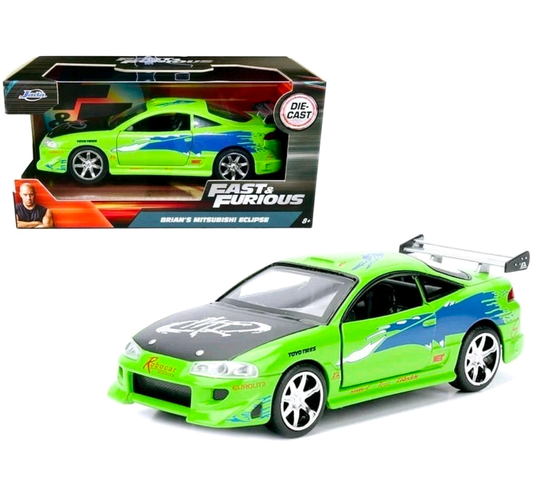 JADA FAST & FURIOUS BRIAN'S MITSUBISHI ECLIPSE 1:32 VERSION GREEN