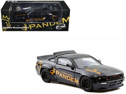 Model Model 1:64 Pandem Mustang Black Diecast Model Car