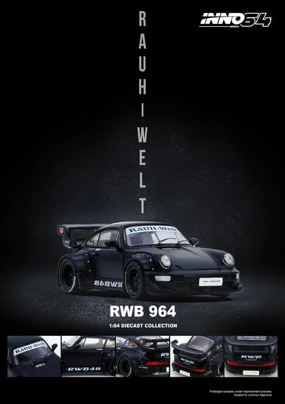 RWB 964 Black Matt IN64-RWB964-BM INNO64 1:64 SCALE