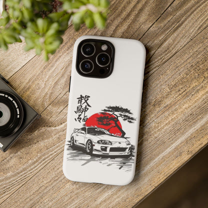 Japanese-Inspired Tough Phone Case with Car Design