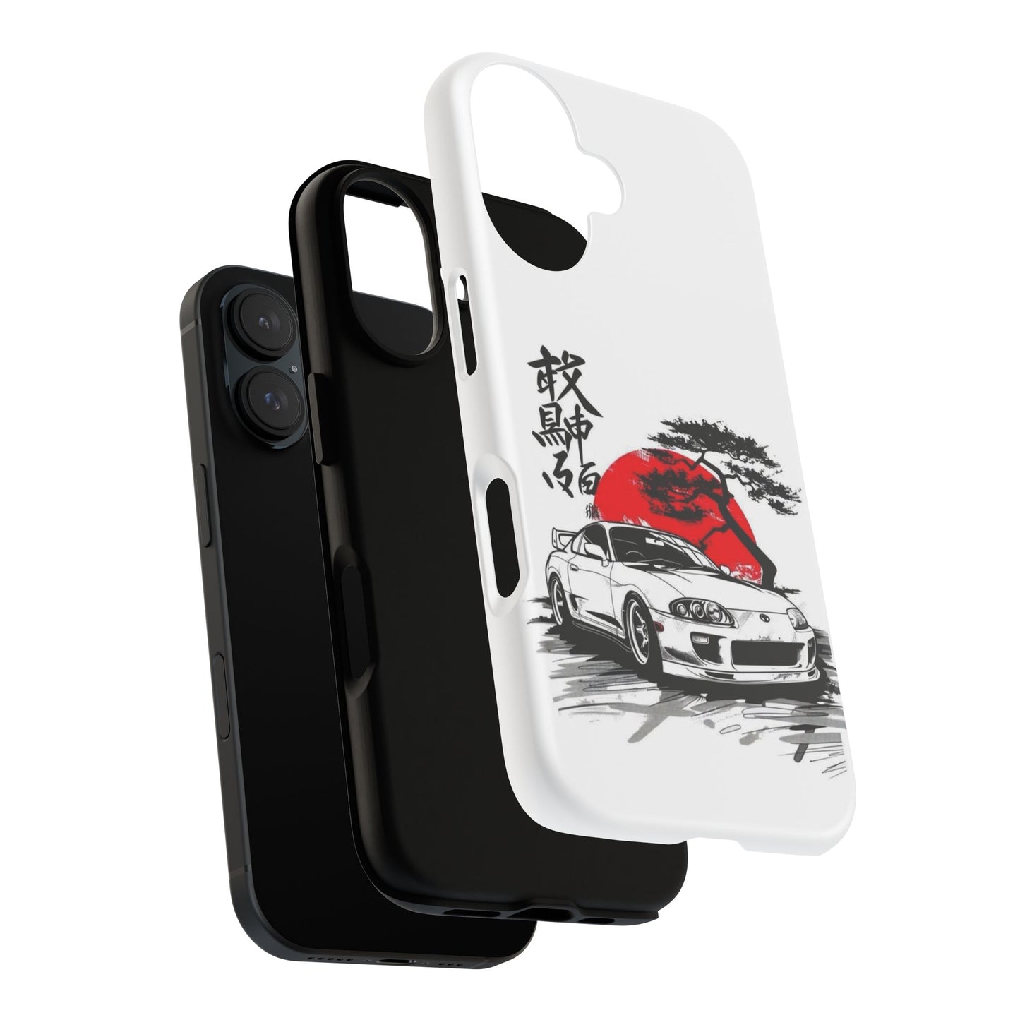 Japanese-Inspired Tough Phone Case with Car Design