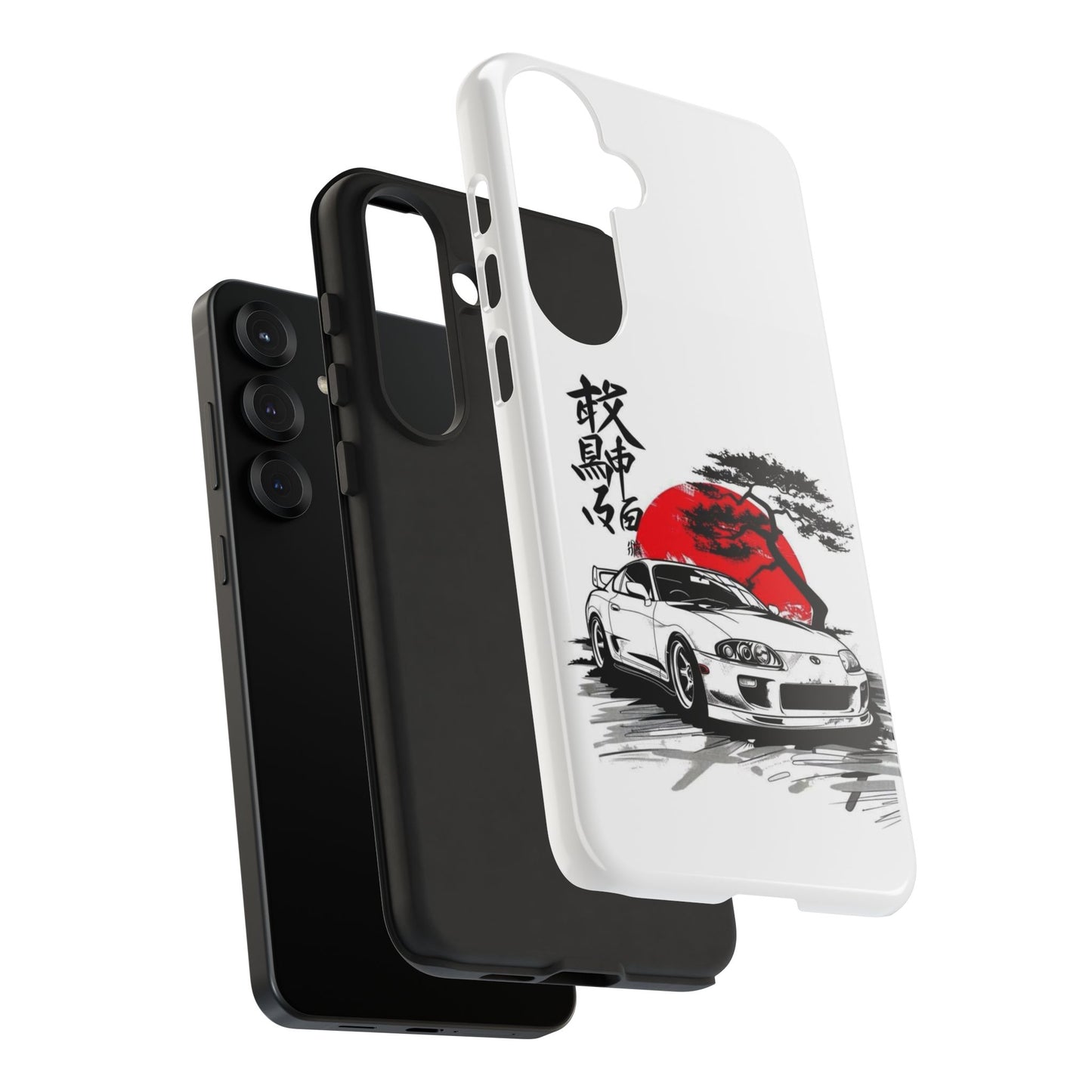 Japanese-Inspired Tough Phone Case with Car Design