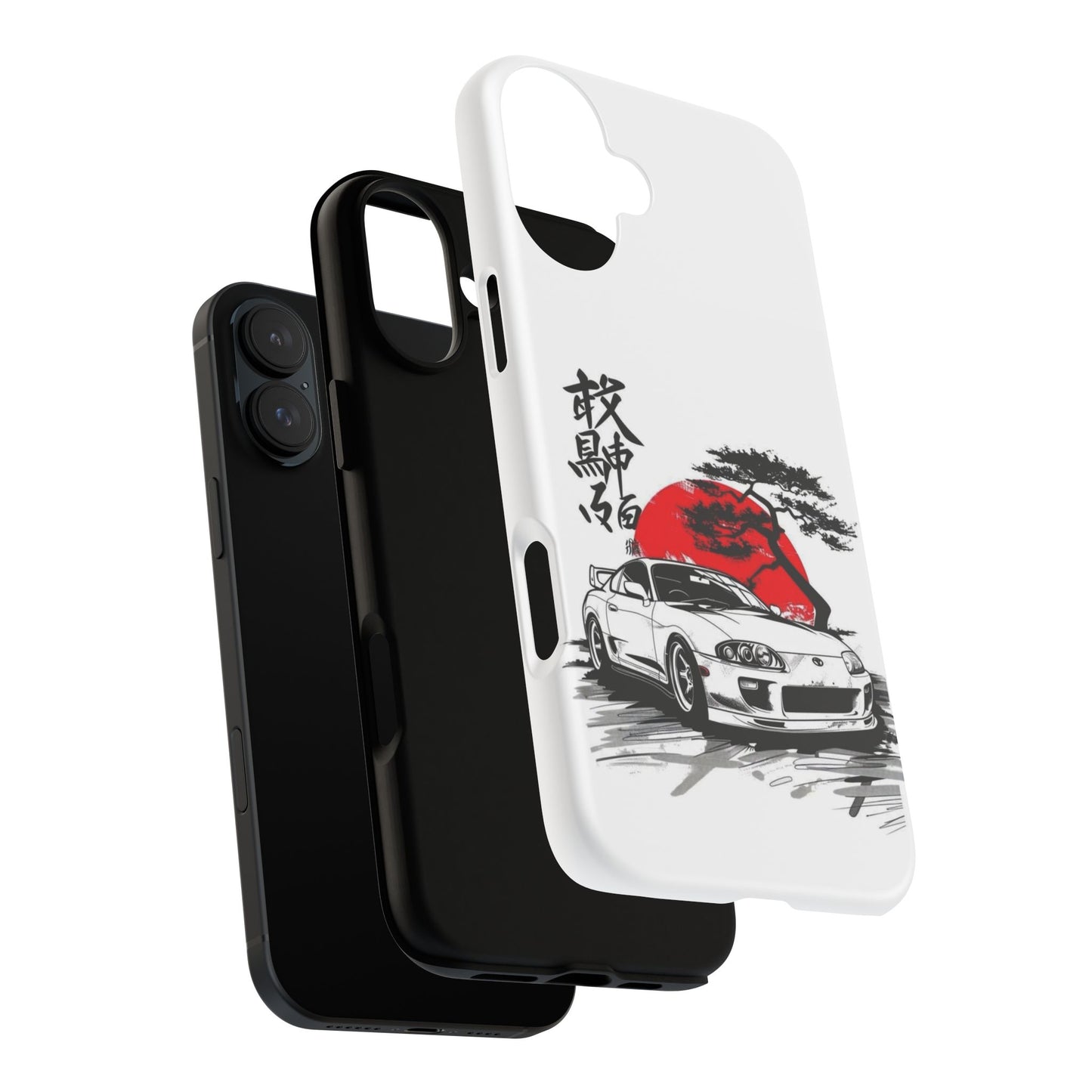 Japanese-Inspired Tough Phone Case with Car Design