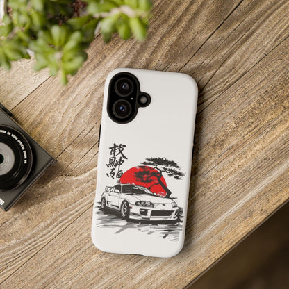 Japanese-Inspired Tough Phone Case with Car Design