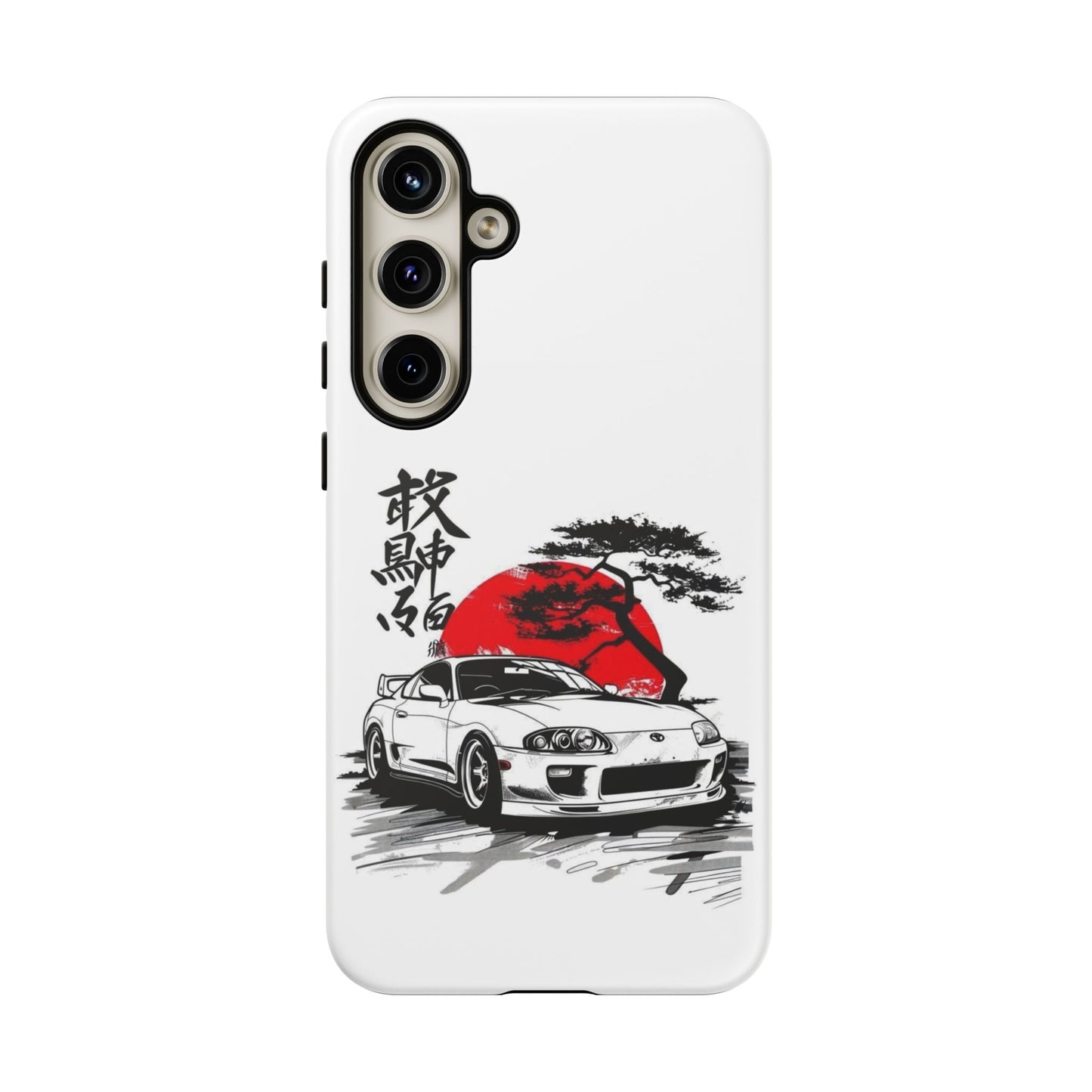 Japanese-Inspired Tough Phone Case with Car Design
