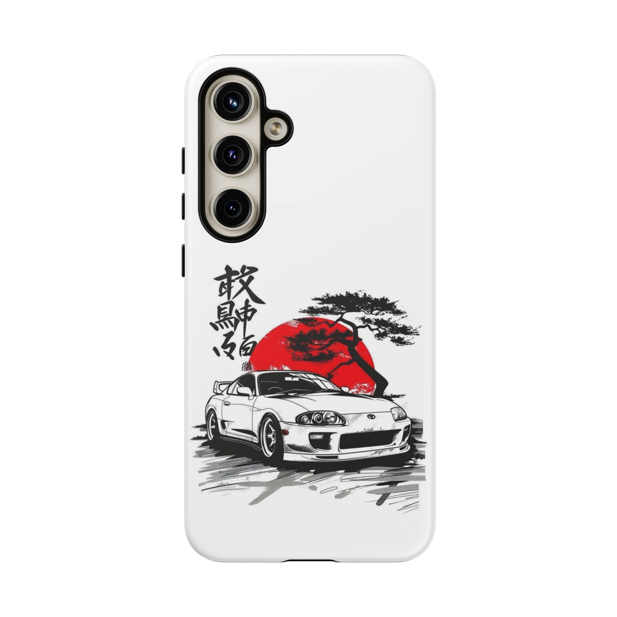 Japanese-Inspired Tough Phone Case with Car Design
