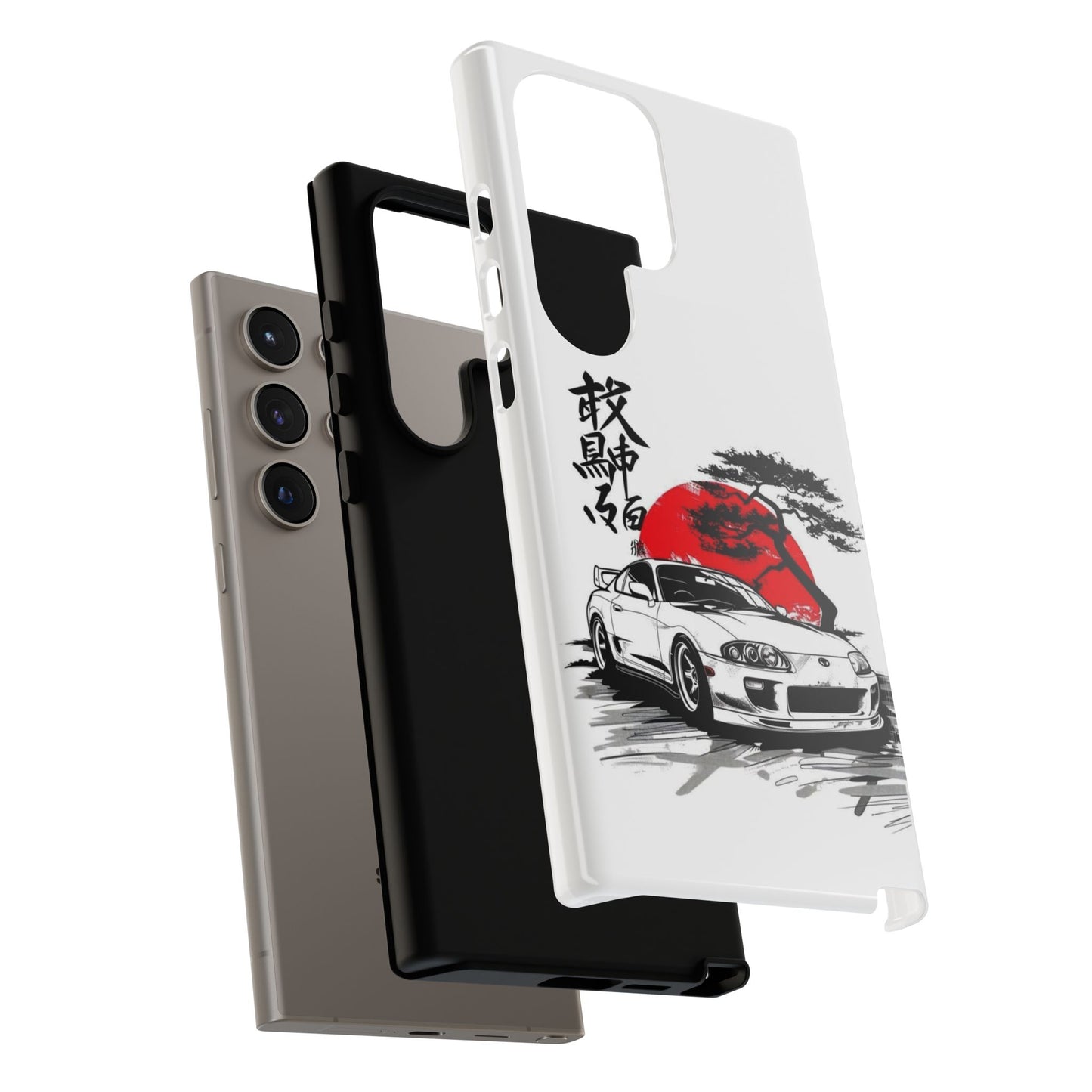Japanese-Inspired Tough Phone Case with Car Design