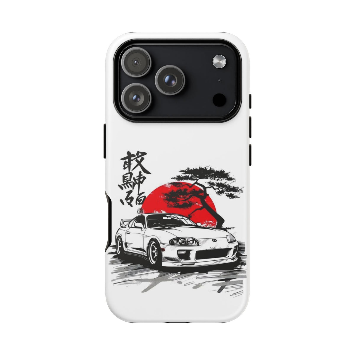 Japanese-Inspired Tough Phone Case with Car Design