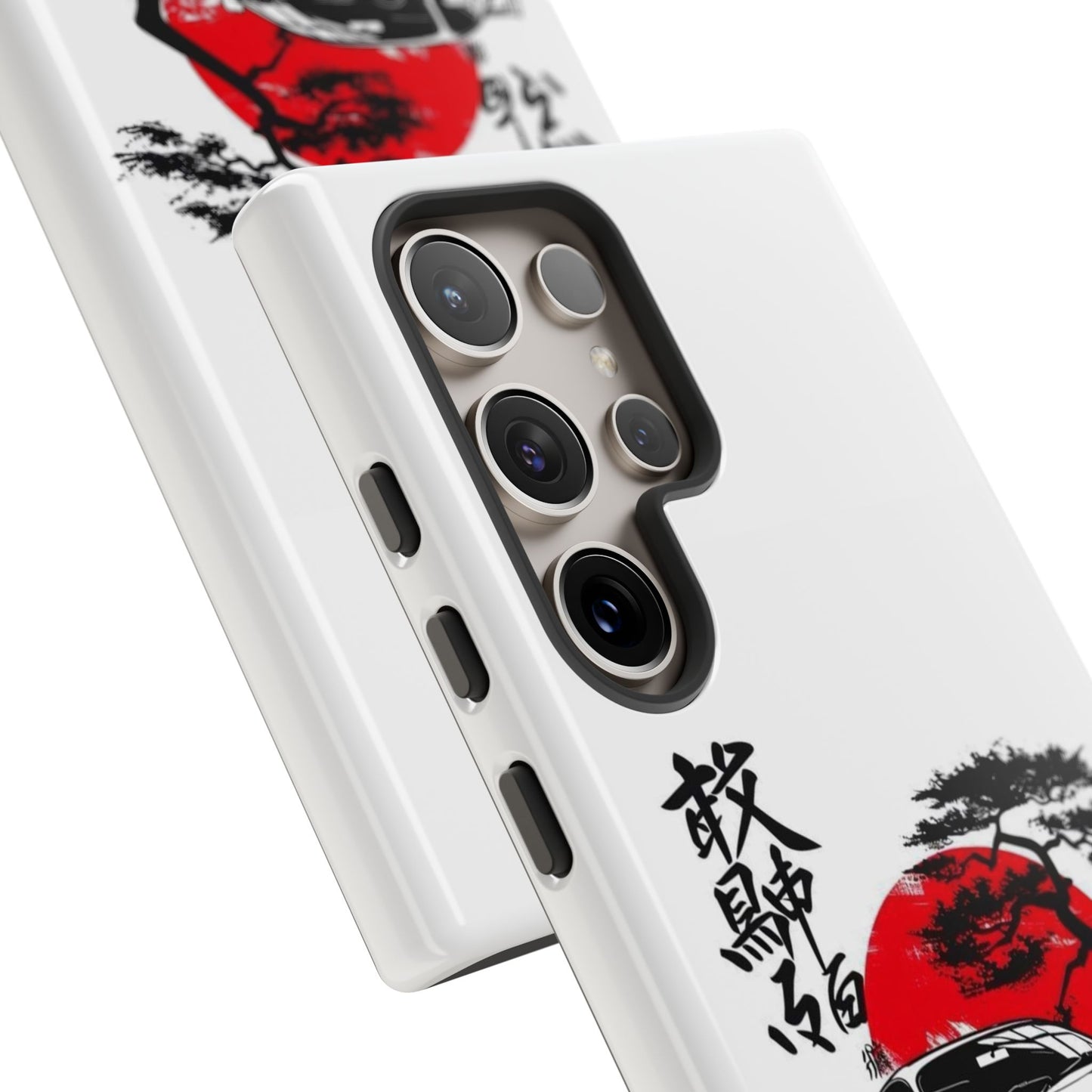 Japanese-Inspired Tough Phone Case with Car Design