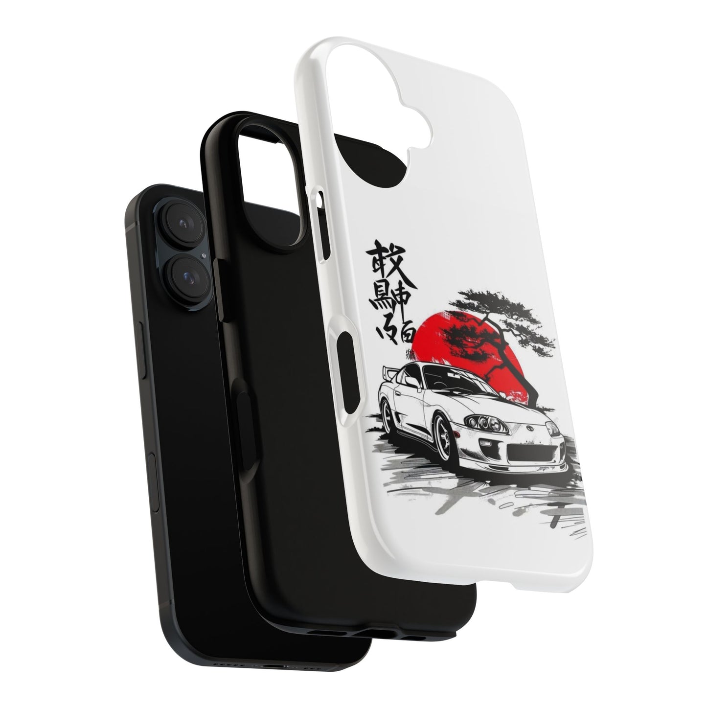 Japanese-Inspired Tough Phone Case with Car Design