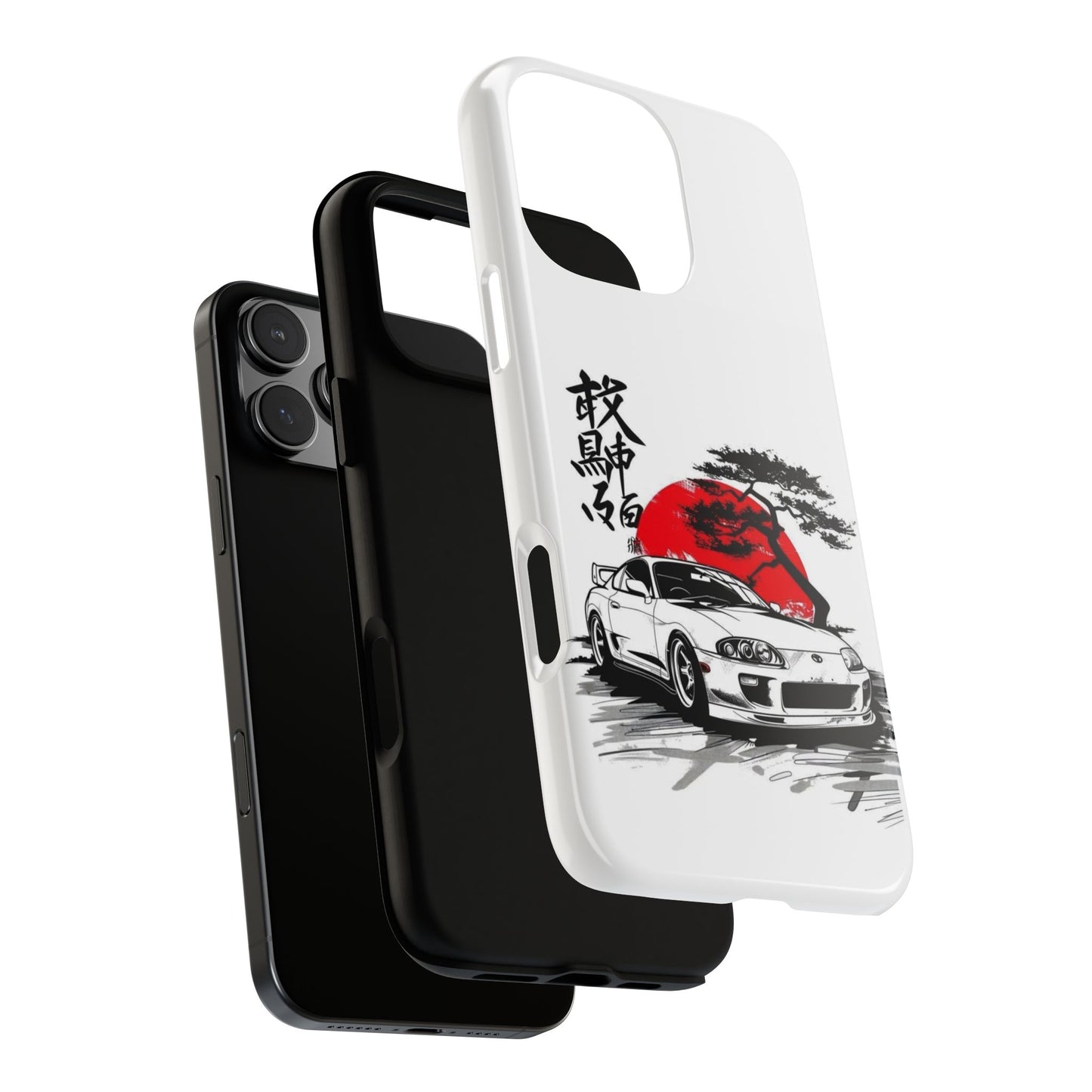 Japanese-Inspired Tough Phone Case with Car Design