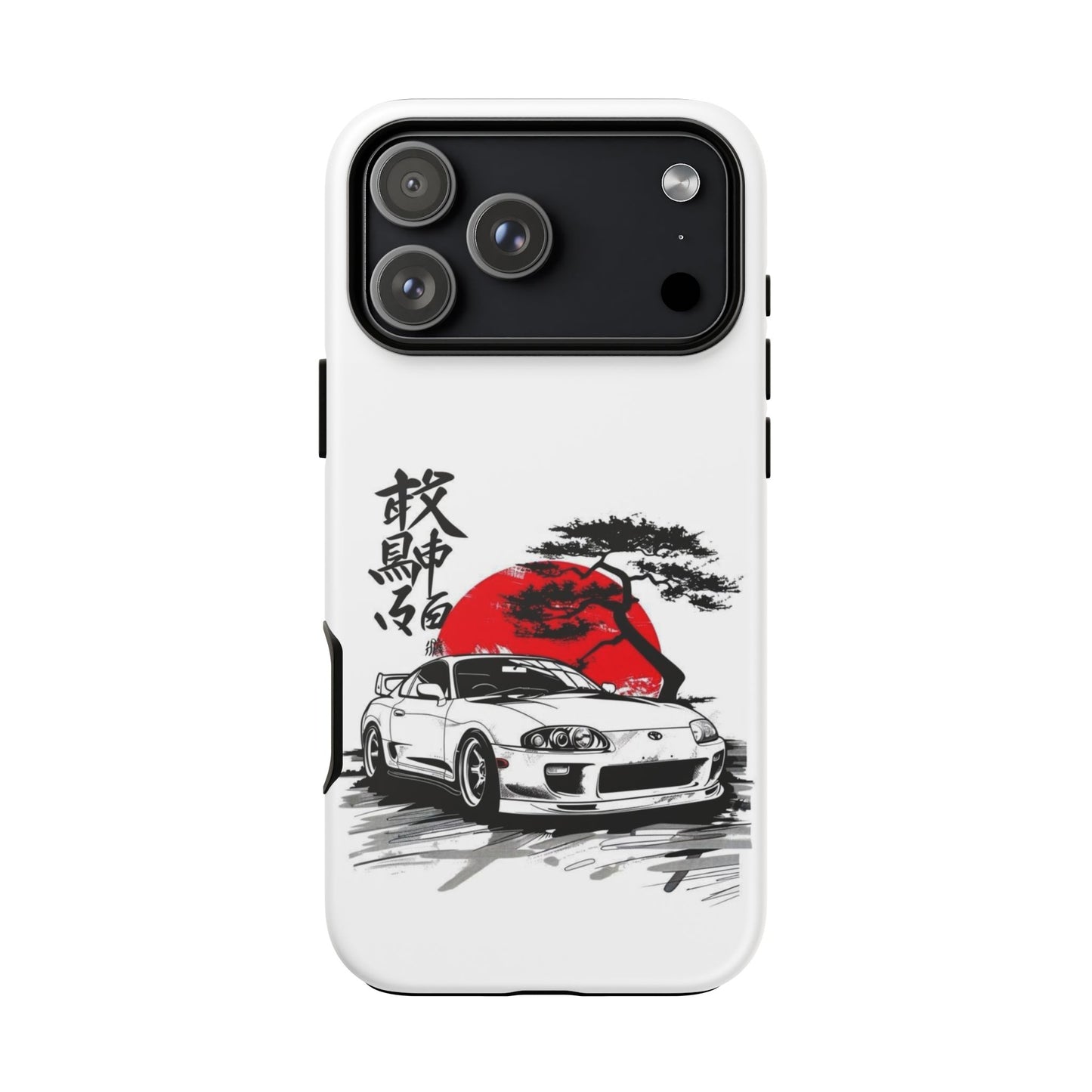 Japanese-Inspired Tough Phone Case with Car Design