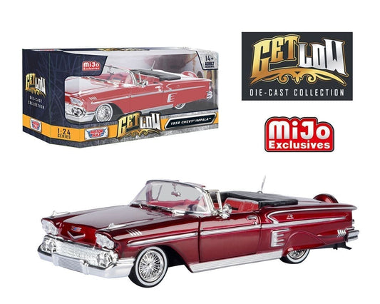 Motormax 124 1958 Chevrolet Impala Convertible Lowrider – Get Low MiJo Exclusives