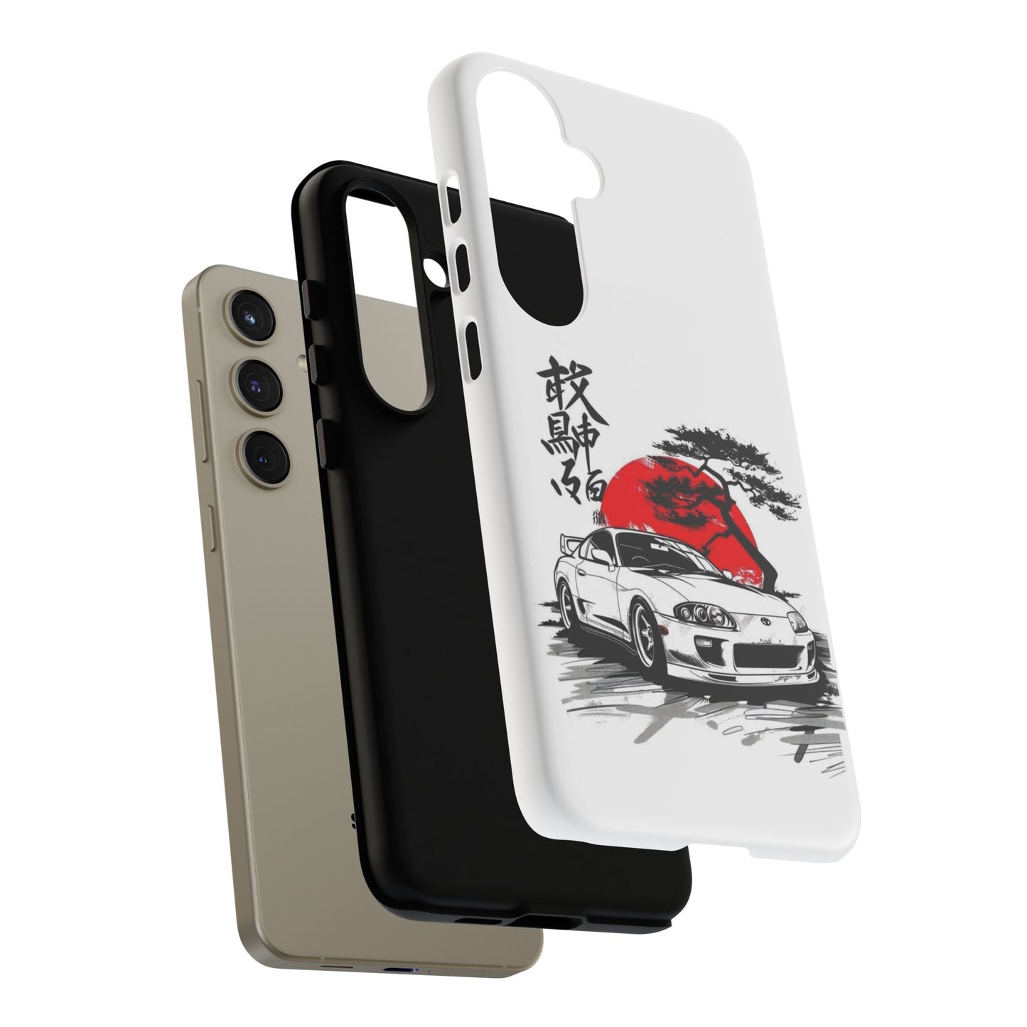Japanese-Inspired Tough Phone Case with Car Design