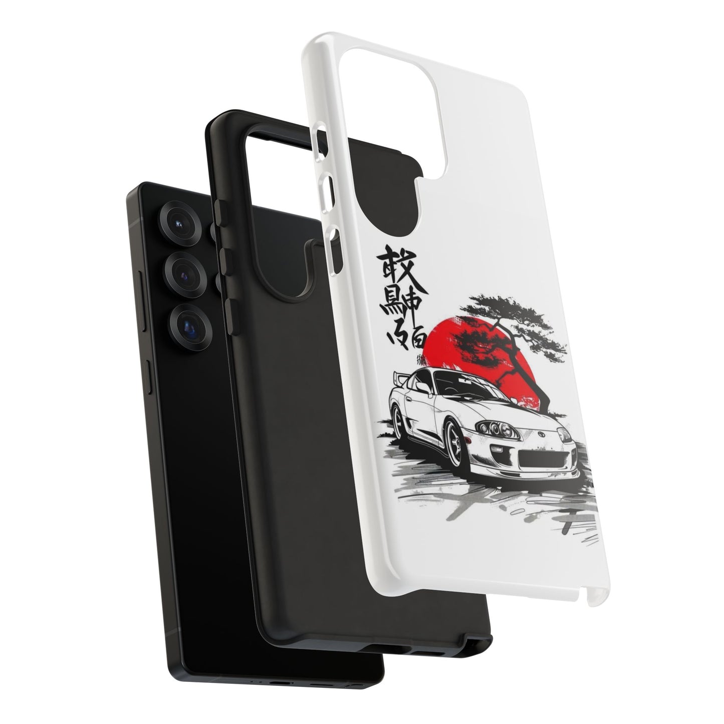 Japanese-Inspired Tough Phone Case with Car Design