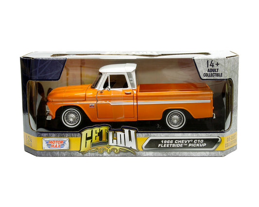 Motormax 124 1966 Chevrolet C10 Fleetside Pick up Truck Lowrider (Copper ) – Get Low Series