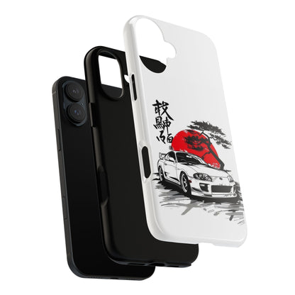 Japanese-Inspired Tough Phone Case with Car Design