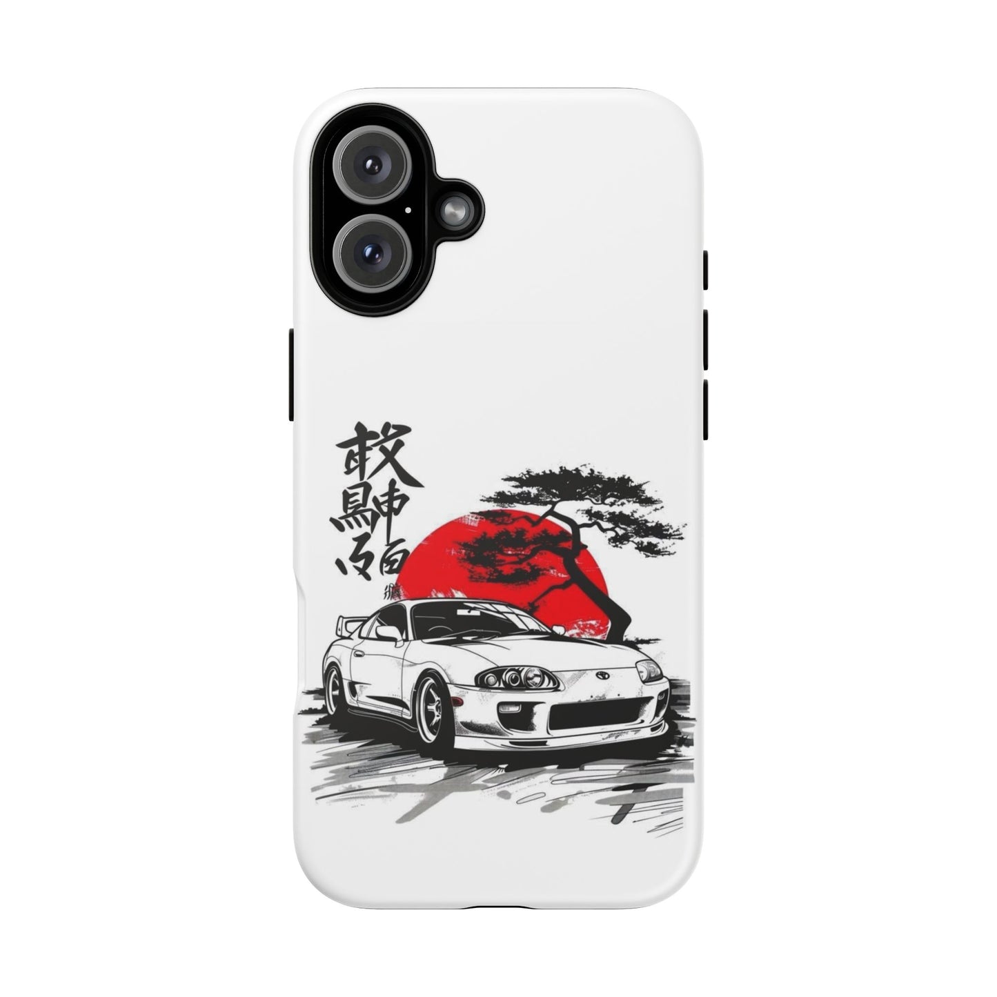 Japanese-Inspired Tough Phone Case with Car Design
