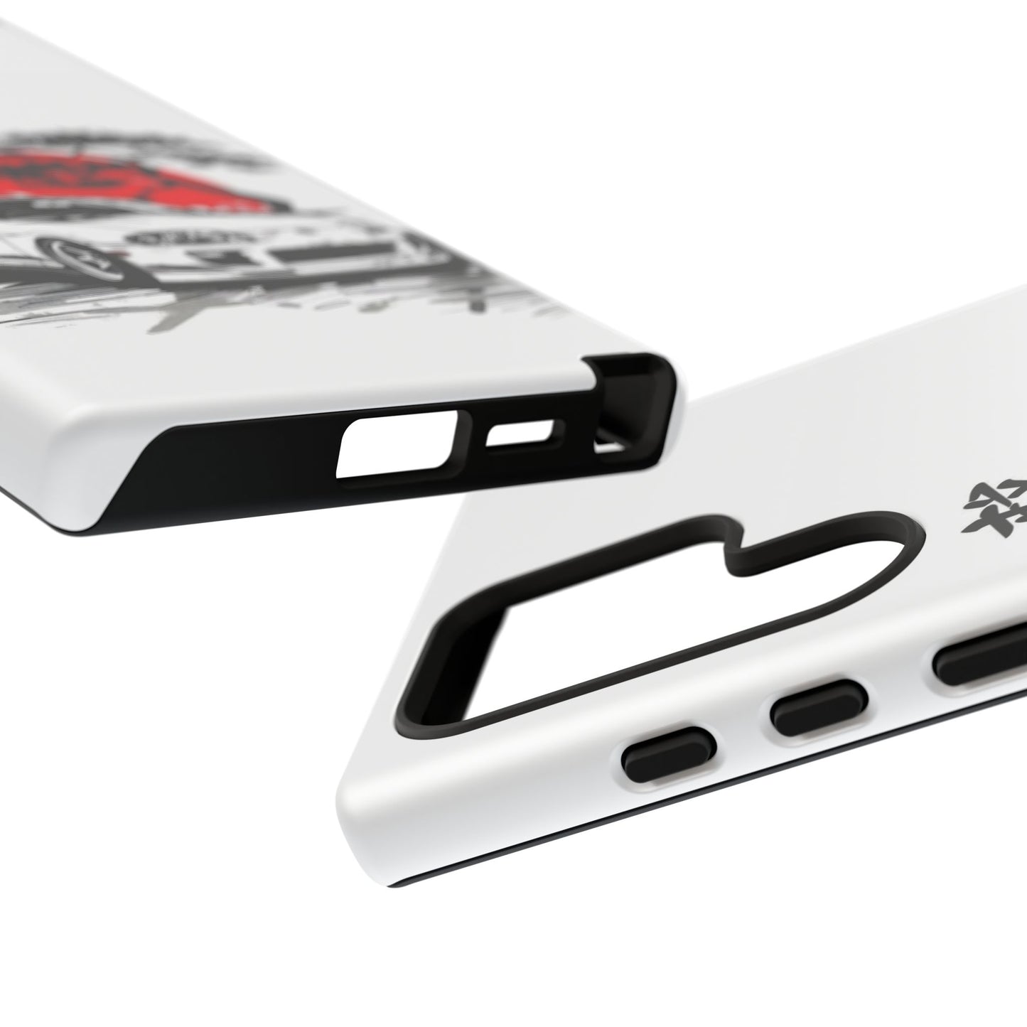 Japanese-Inspired Tough Phone Case with Car Design