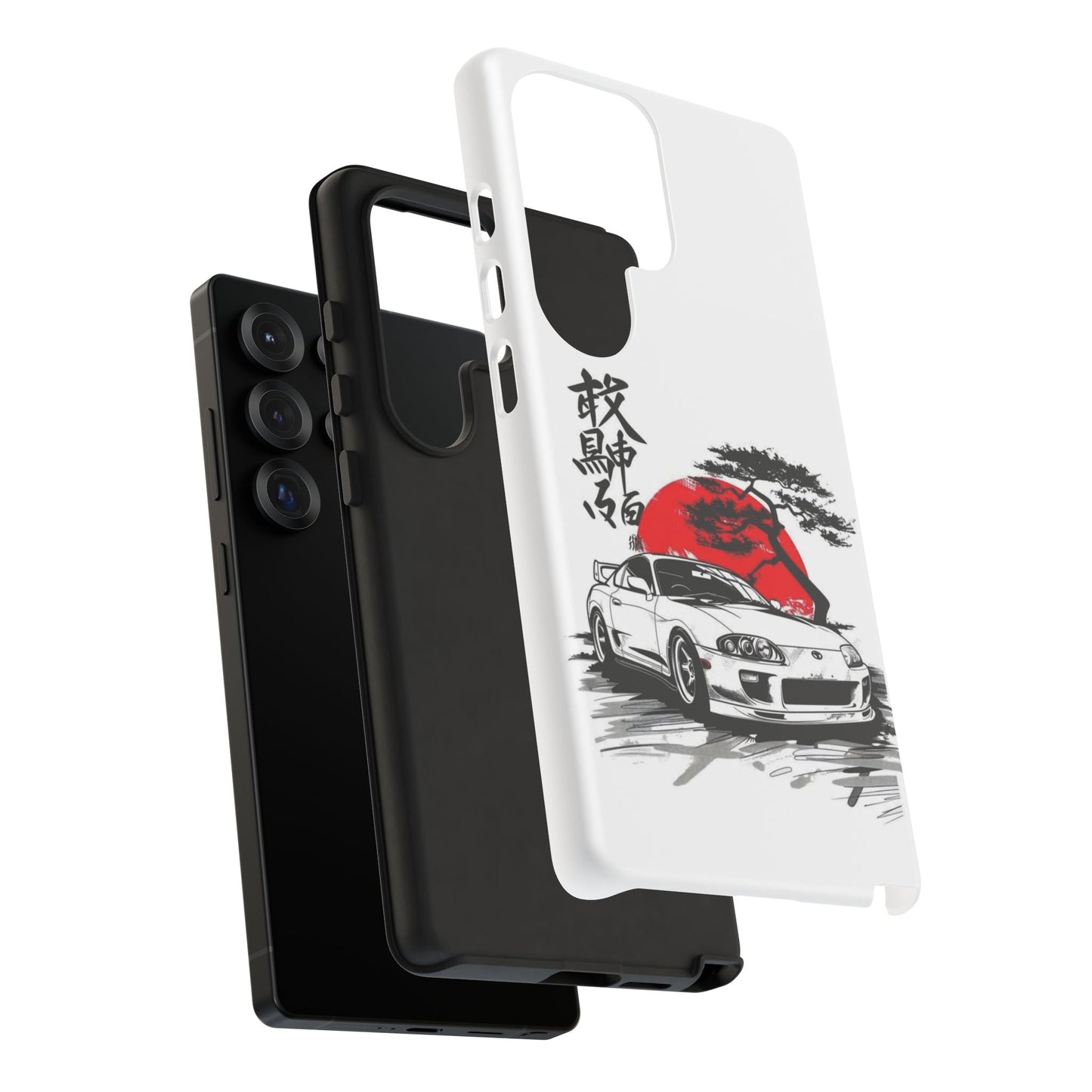 Japanese-Inspired Tough Phone Case with Car Design