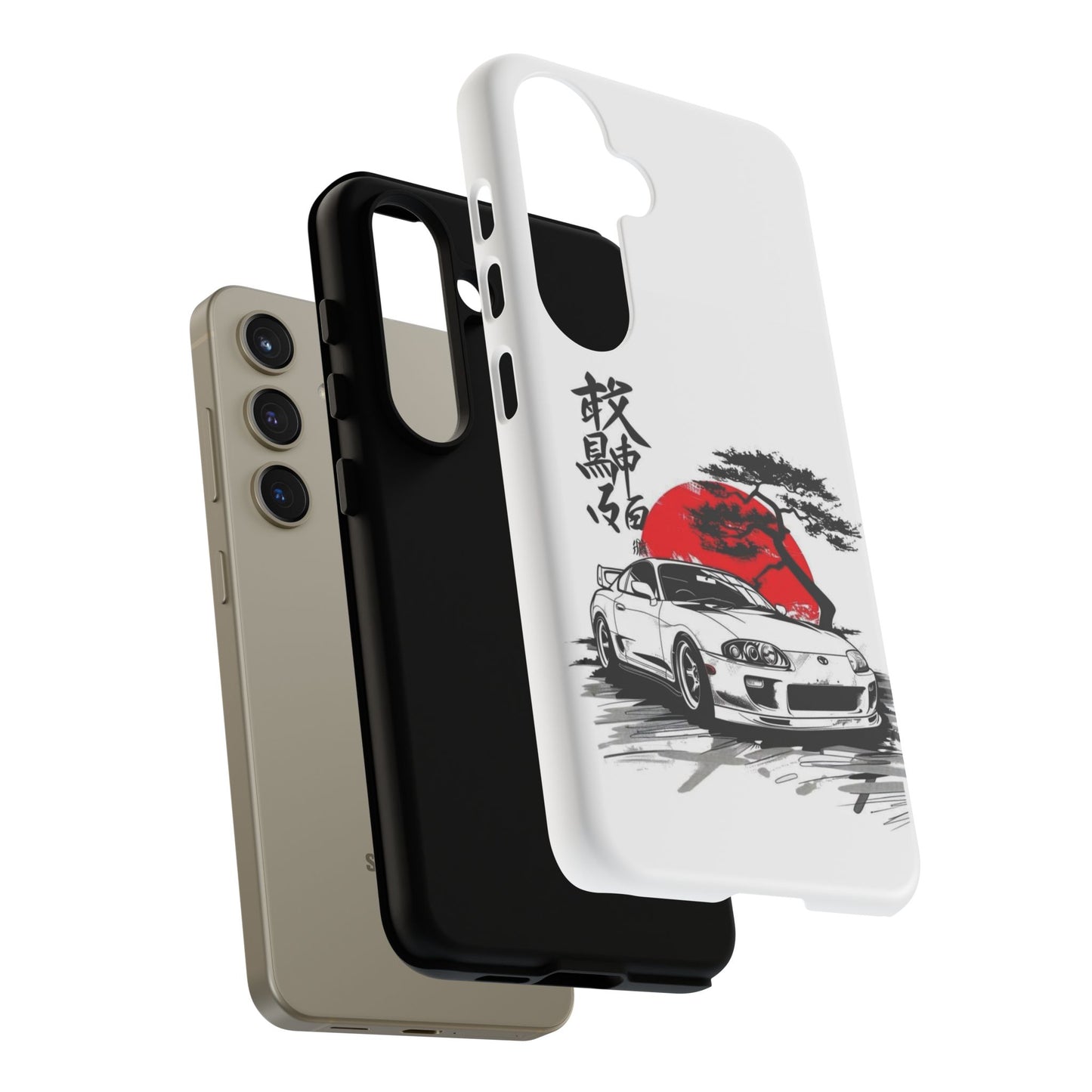 Japanese-Inspired Tough Phone Case with Car Design