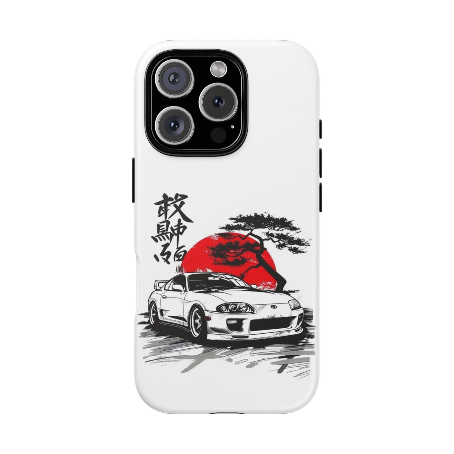 Japanese-Inspired Tough Phone Case with Car Design
