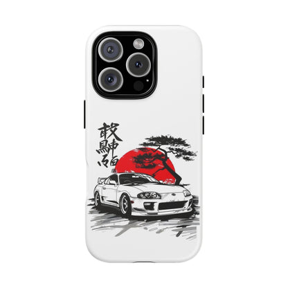 Japanese-Inspired Tough Phone Case with Car Design