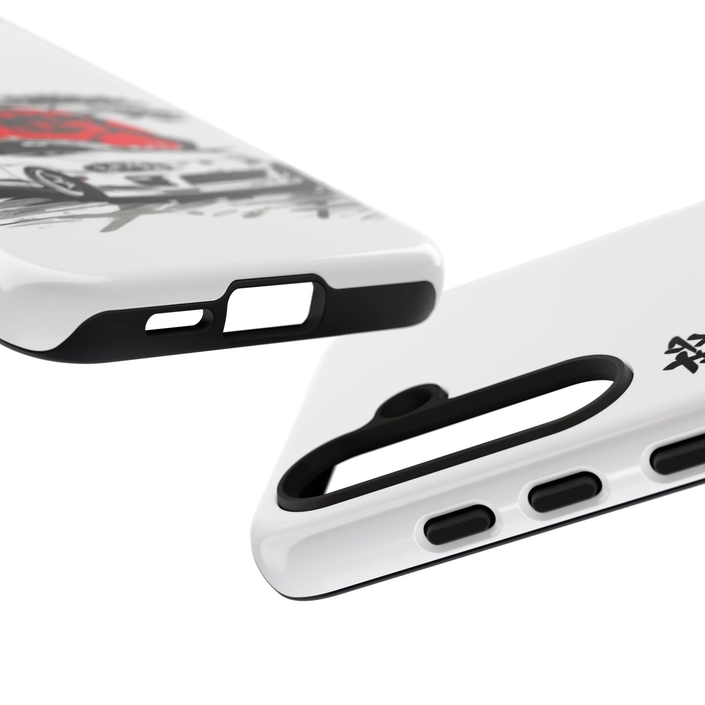 Japanese-Inspired Tough Phone Case with Car Design