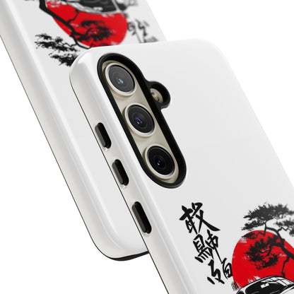 Japanese-Inspired Tough Phone Case with Car Design