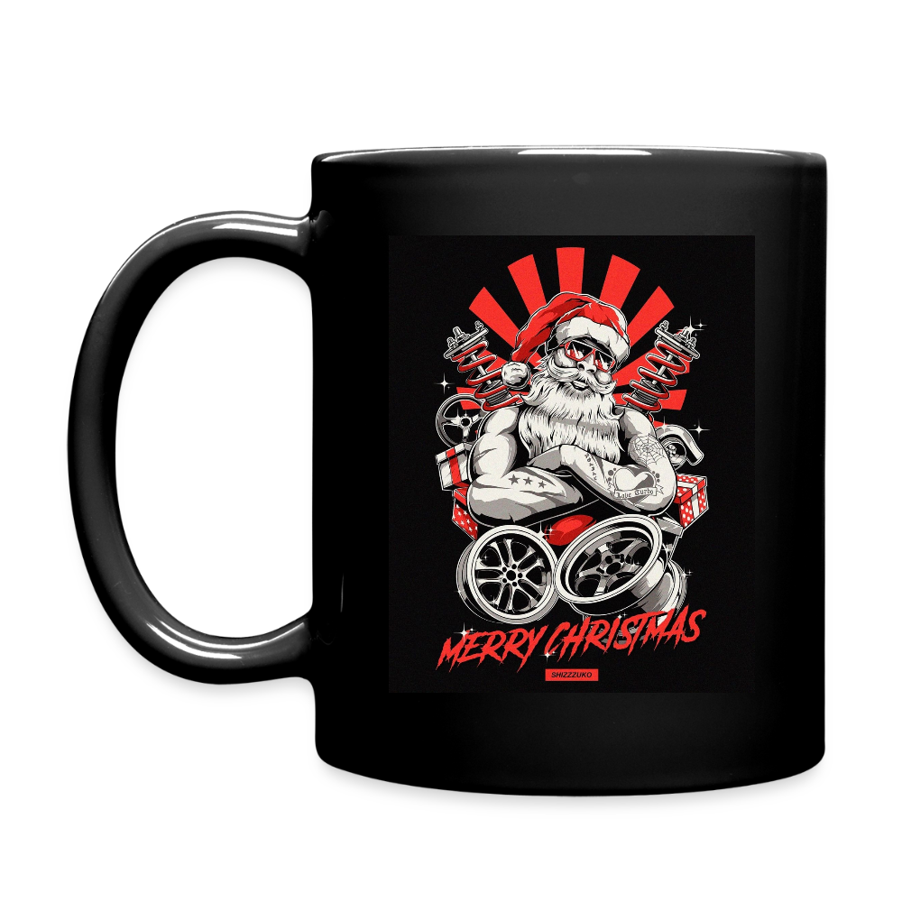 Gearhead Santa Black Coffee Mug - black