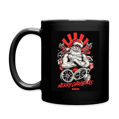 Gearhead Santa Black Coffee Mug - black