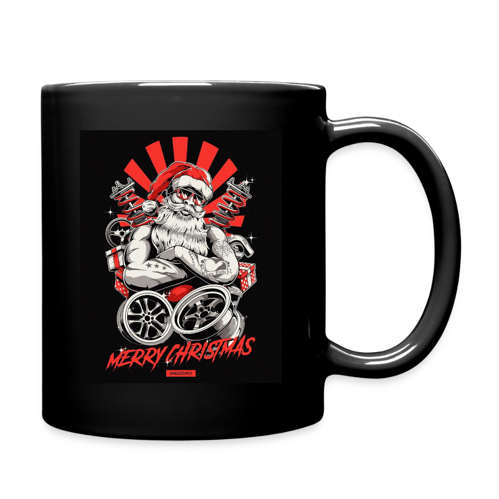 Gearhead Santa Black Coffee Mug - black
