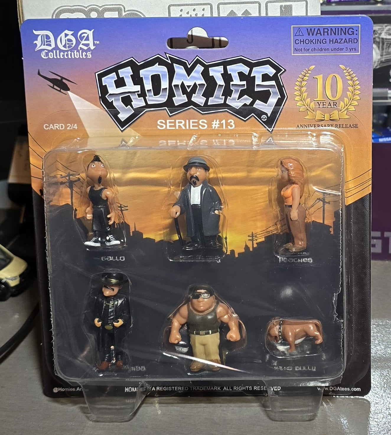 HOMIES SERIES #13 CARD 2/4 PLASTIC FIGURES LOWRIDER DGA