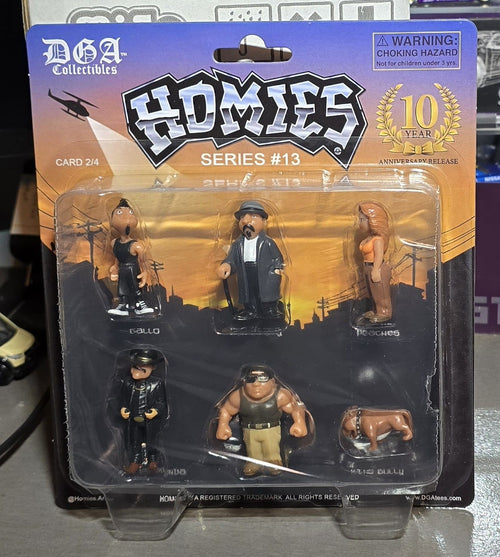 HOMIES SERIES #13 CARD 2/4 PLASTIC FIGURES LOWRIDER DGA