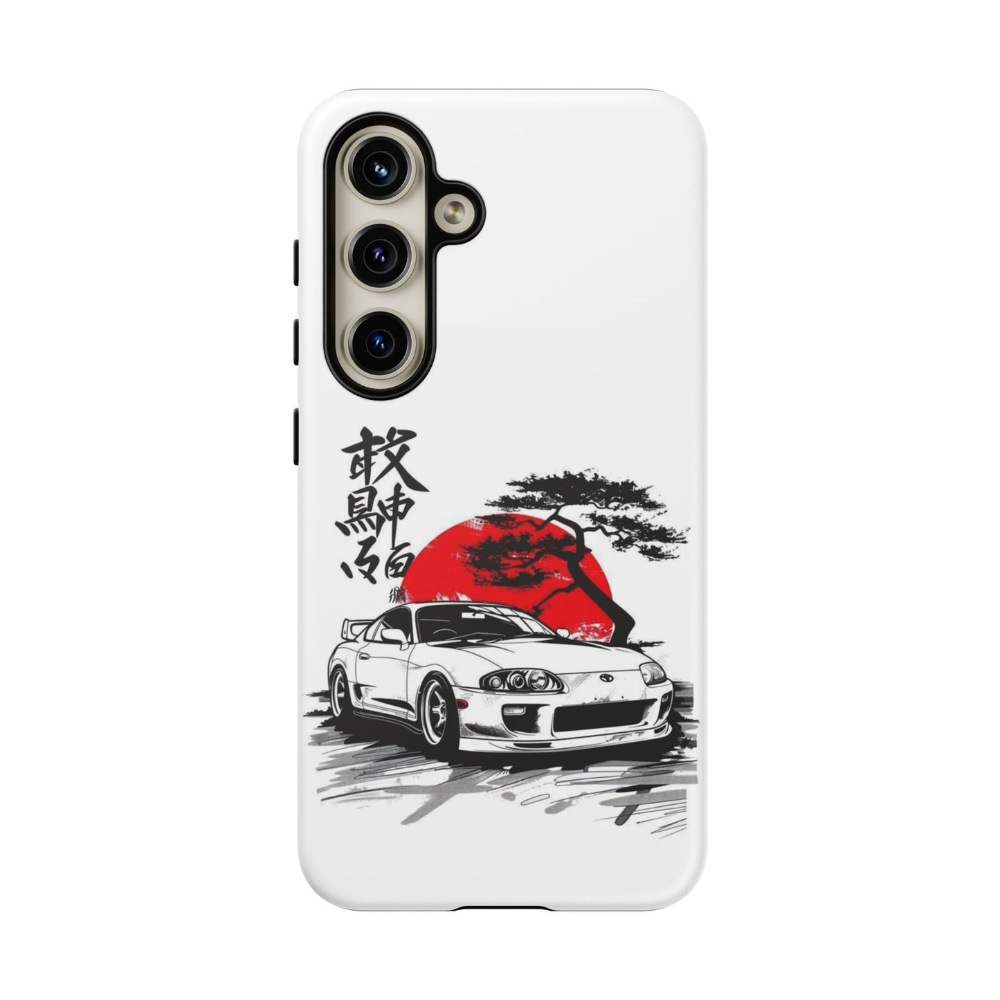 Japanese-Inspired Tough Phone Case with Car Design