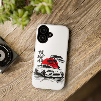 Japanese-Inspired Tough Phone Case with Car Design
