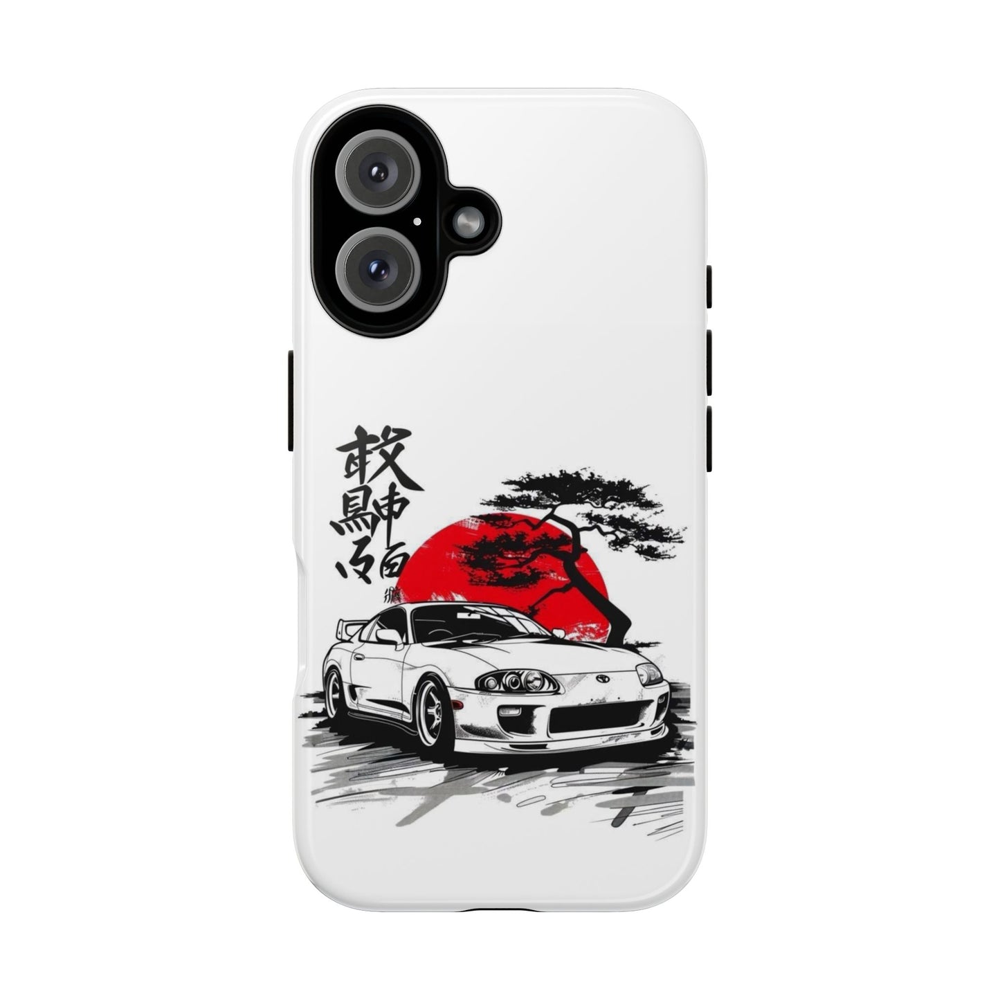 Japanese-Inspired Tough Phone Case with Car Design