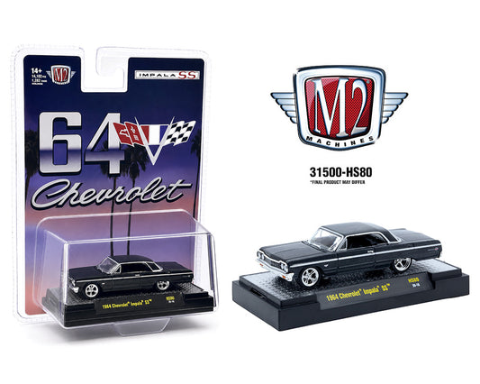 M2 Machines 164 1964 Chevrolet Impala Hard Top – Daytona Blue Metallic – Hobby Exclusive