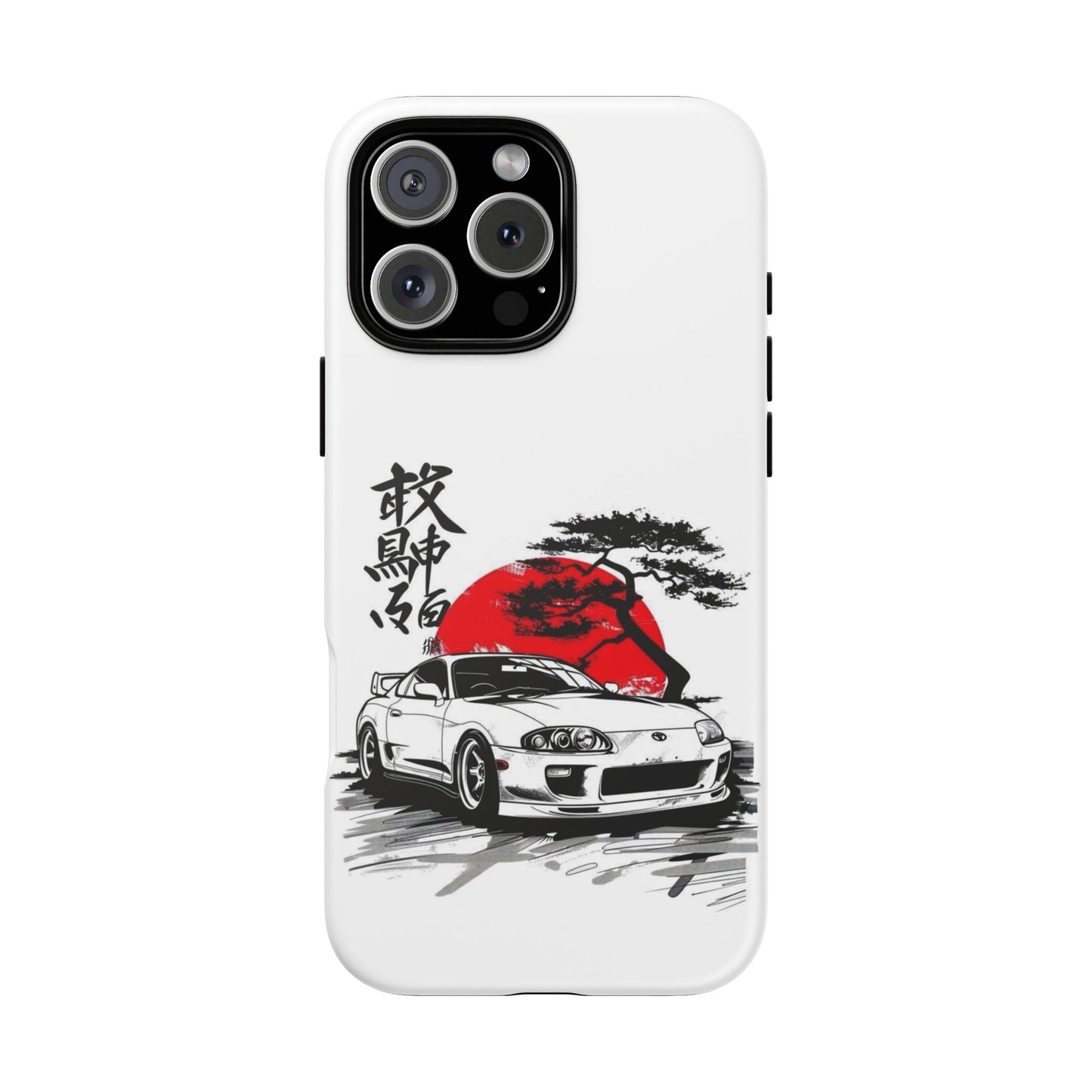 Japanese-Inspired Tough Phone Case with Car Design