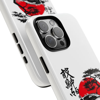 Japanese-Inspired Tough Phone Case with Car Design