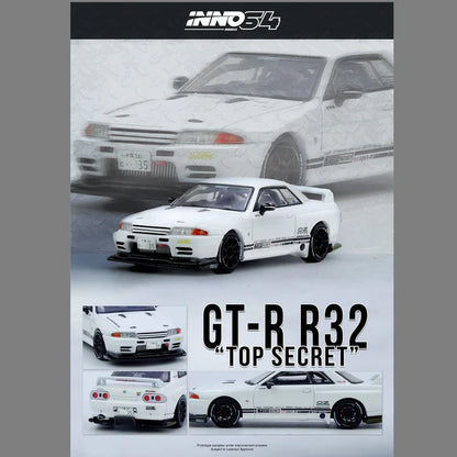 TOP SECRET VR32 GT-R White IN64-VR32TS-WHITE INNO64 1:64 SCALE