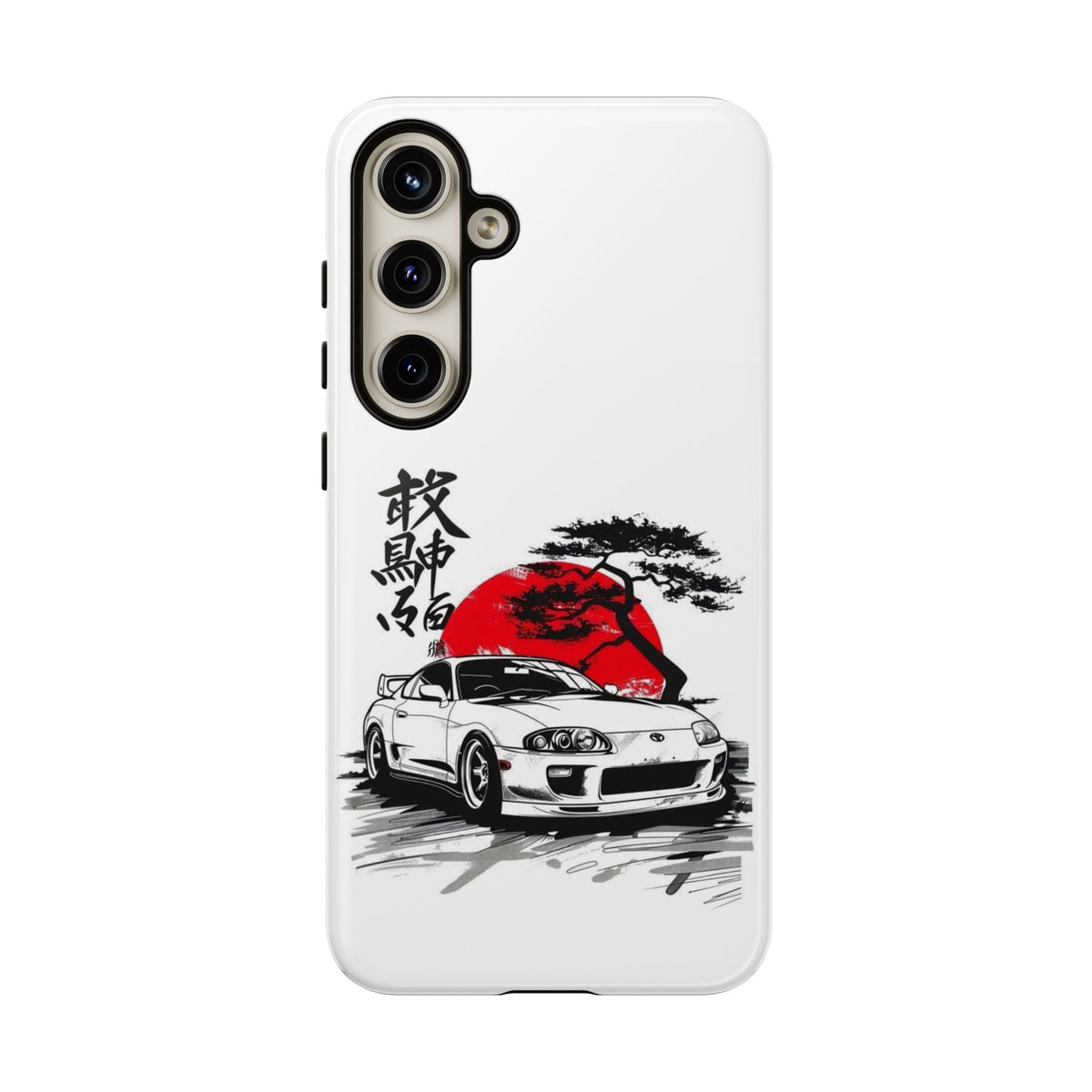 Japanese-Inspired Tough Phone Case with Car Design