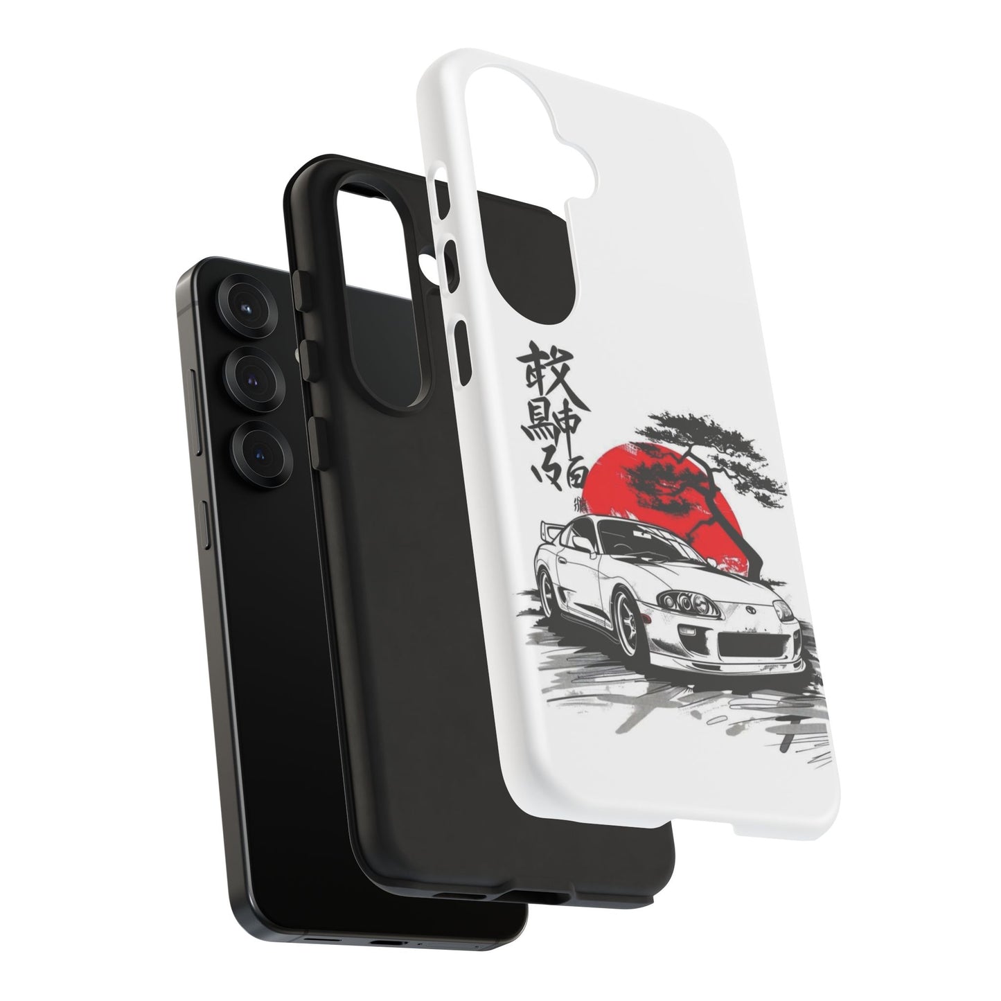 Japanese-Inspired Tough Phone Case with Car Design