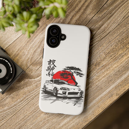 Japanese-Inspired Tough Phone Case with Car Design