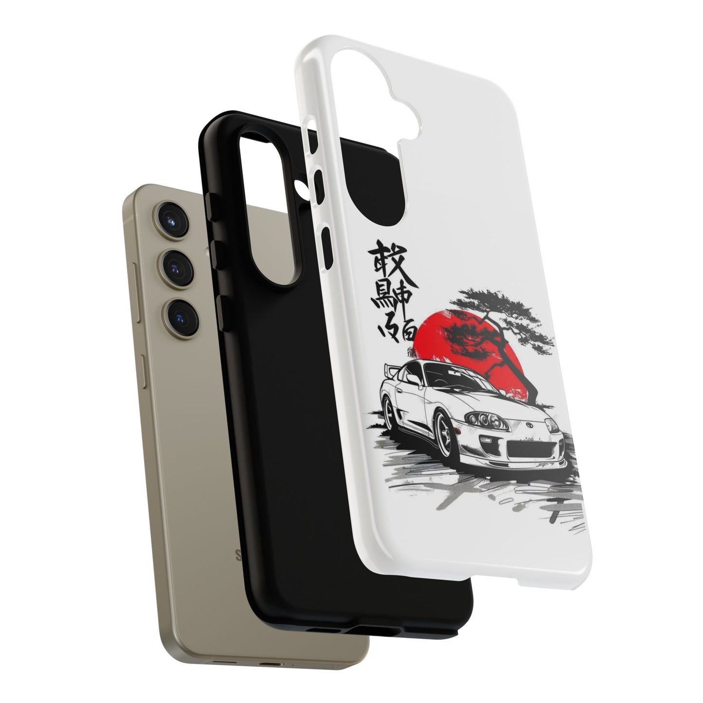 Japanese-Inspired Tough Phone Case with Car Design