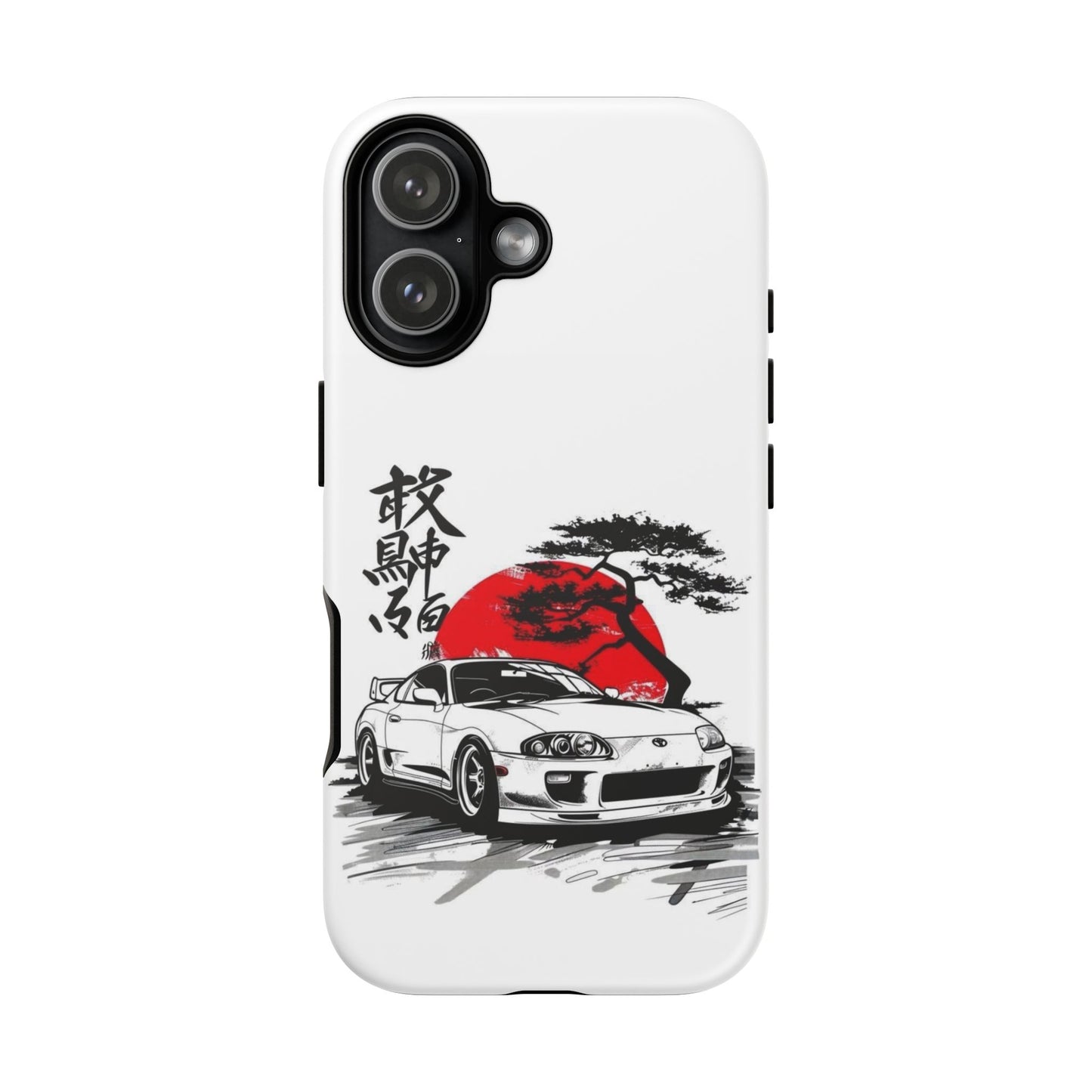 Japanese-Inspired Tough Phone Case with Car Design