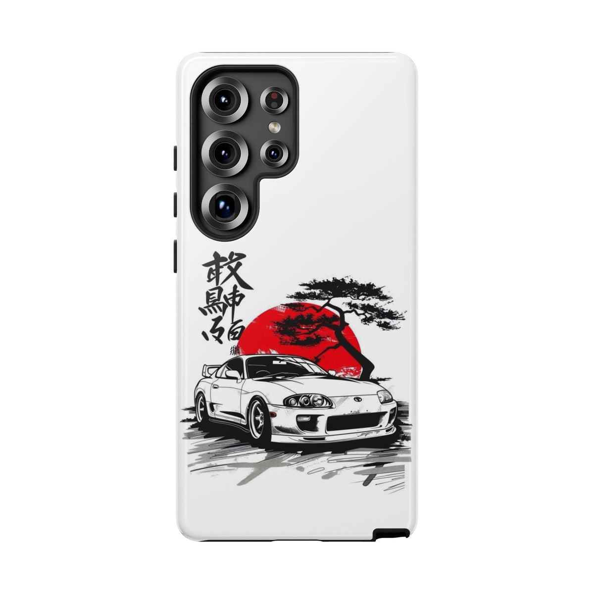 Japanese-Inspired Tough Phone Case with Car Design