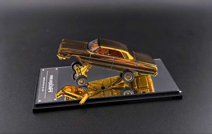 (COMING SOON) Fine Works 1:64 Chevrolet Impala West Coast Bouncing Cars  Chrome Gold Ordinary Version
