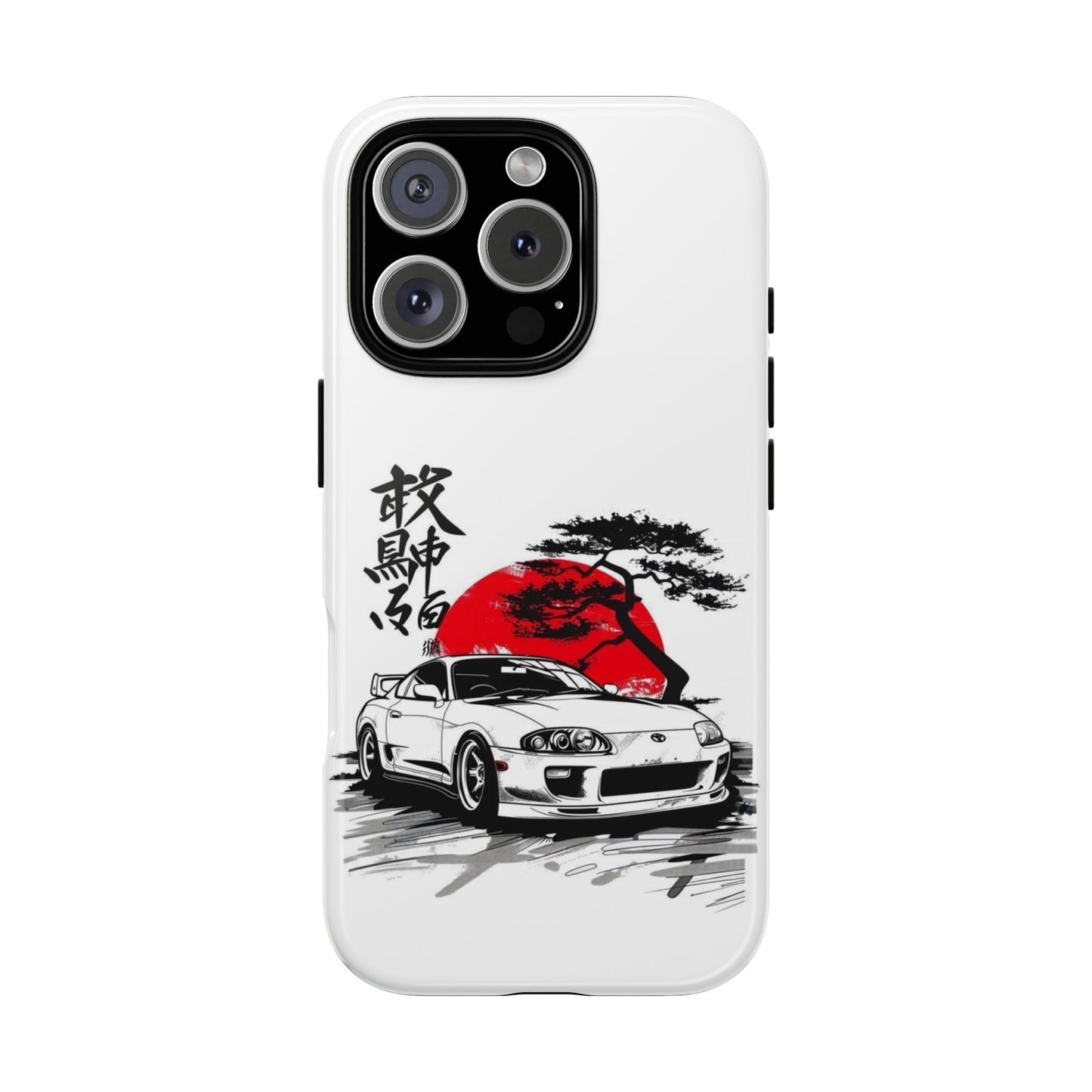 Japanese-Inspired Tough Phone Case with Car Design