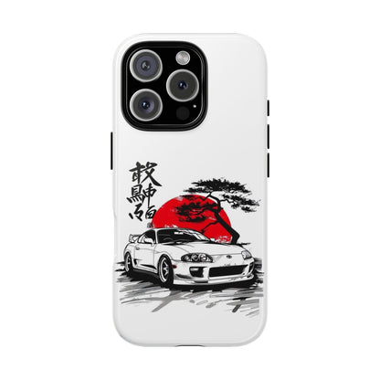 Japanese-Inspired Tough Phone Case with Car Design